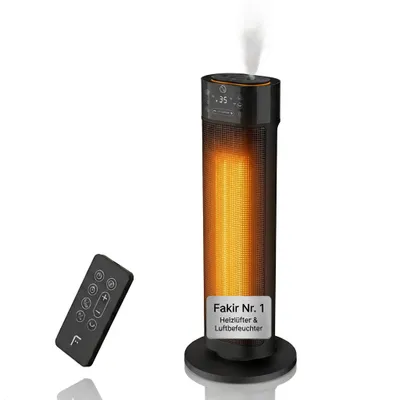 Produktbild von Fakir HT 1000 Heizlüfter mit Luftbefeuchter, energiesparend, leise, Oszillationsfunktion 80°, Timer, LED Touch Display, Überhitzungsschutz