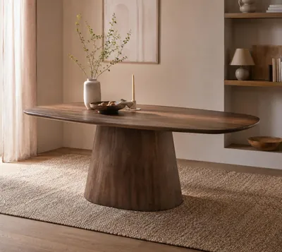 Produktbild von Esstisch CENTRO oval 215 cm Massivholz Akazie braun