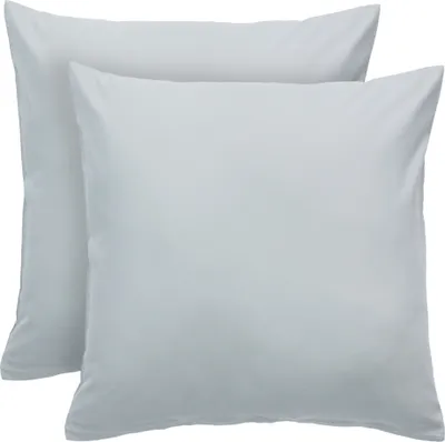 Produktbild von Komfortec Premium Kissenbezüge 2er Set 80x80 cm mit Reißverschluss, gebürstet 100% Polyester 120g/m², Kopfkissenbezug, Superweiches Kissenhülle Set, Grau