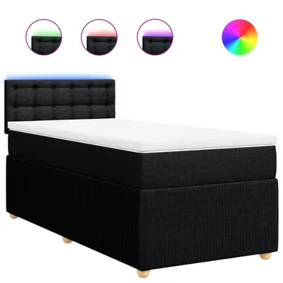 Produktbild von Boxspringbett mit Matratze Schwarz 80x200 cm Stoff