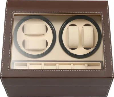 Immagine prodotto di Carica orologi, rotazione automatica, elegante display, marrone