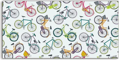 Produktbild von Coloray Canvas 120x60  Wandbild Leinwand Bilder Kunstdruck Stadt Fahrräder bunt