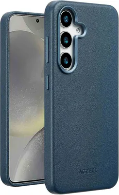 Produktbild von Accezz MagSafe Leather Backcover für das Samsung Galaxy S25 - Nightfall Blue
