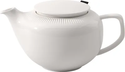Produktbild von Villeroy & Boch 1042930630, Einzelne Teekanne, 0,42 ml, Weiß, Porzellan, Afina, 115 mm