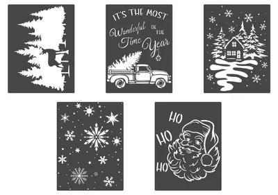 Produktbild von VBS Schablonen-Set "Weihnachtszeit"