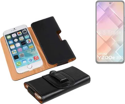 Produktbild von K-S-Trade Schützhülle Handyhülle kompatibel mit Vivo Y200e 5G Holster Gürtel Tasche Schutzhülle Handy-Tasche Smartphone Case Seitentasche schwarz