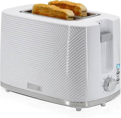 Immagine prodotto di Tostapane a 2 fette - Ideale per la preparazione della colazione - Fessure larghe - 7 livelli di tostatura - Bianco