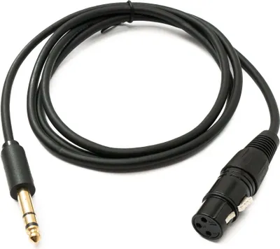 Produktbild von SYSTEM-S Audio Kabel 150 cm XLR 3 polig Buchse zu 6.35 mm Klinke Stecker AUX Adapter