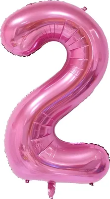 Image de Ballon de baudruche numéro 2, env. 100 cm, rose