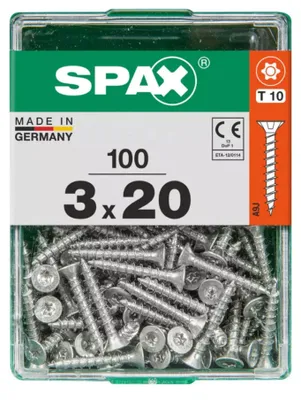 Produktbild von Spax Universalschrauben 3.0 x 20 mm TX 10 - 100 Stk.