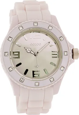 Produktbild von Oozoo Armbanduhr rosa Silikon Vintage Series Damen-Herren Analog-Quarzuhr UOC4358A