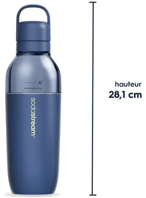 Produktbild von SODASTREAM Isolierflasche – Fizz&Go Easy-Mix – 0,71 l – Für Sprudelwasser und Wassersprudler – Hält Getränke 6 Stunden lang kalt – Blau