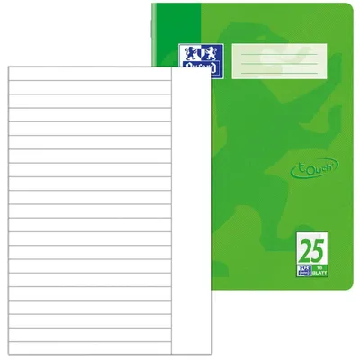 Immagine prodotto di Oxford 400104440 Quaderno A4 / 16 fogli righello misura 25 - Verde tattile