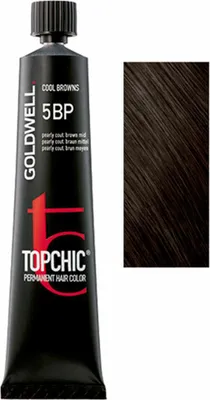 Zdjęcie produktu dla Goldwell Topchic The Browns, Brązowy, 5BP, Pearly Couture Brown Mid, Unisex, 60 ml, Do wszystkich włosów