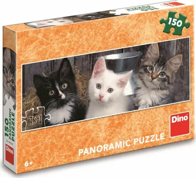 Image de DINO Puzzle panoramique Trois chatons 150 pièces