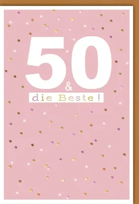 Produktbild von 50. Geburtstag - Glückwunschkarte im Format 11,5 x 17 cm mit
