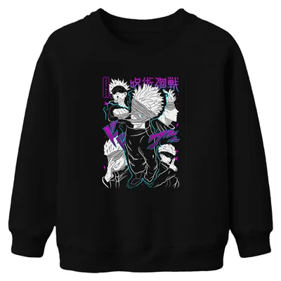 Produktbild von Satoru Gojo Jujutsu Kaisen Anime Manga Augenbinde Kinder Sweatshirt Pullover, Schwarz, 116