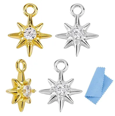 Productafbeelding van Sterling Zilver Ster Bedels voor Sieraden Maken