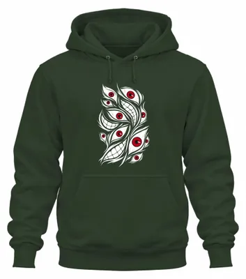 Immagine prodotto di Felpa con cappuccio "Seraphim Biblisch Korrekter Japan Y2K", colore verde bottiglia, taglia L