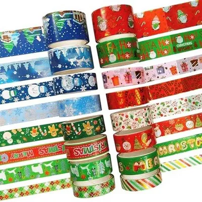 Produktbild von Washi Tape Set mit 16 Rollen für Weihnachten und Festlichkeiten