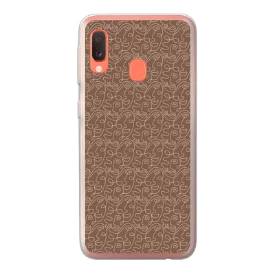 Produktbild von MuchoWow® Handyhülle Schutzhülle Hülle für Samsung Galaxy A20e Gesicht - Muster - Abstrakt Silikon Softcase Handy Hülle - Abdeckung