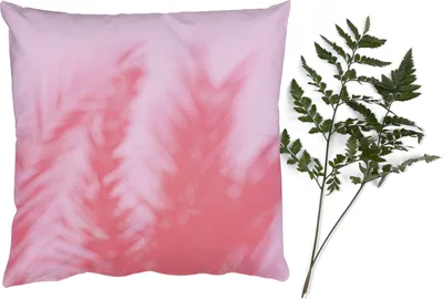 Produktbild von MuchoWow® Zierkissen Sofakissen Wohnzimmer Dekokissen 40x40 cm Pflanzen - Blätter - Rosa - Foto Kissen - Schlafzimmer Dekoration