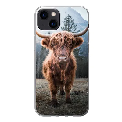 Produktbild von MuchoWow® Handyhülle Schutzhülle Hülle für iPhone 13 Schottischer Highlander - Berg - Tier Silikon Softcase Handy Hülle - Karteninhaber