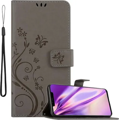 Zdjęcie produktu dla Cadorabo pokrowiec na Huawei MATE 20 PRO w kolorze szarym pokrowiec ochronny pokrowiec na telefon komórkowy etui w kwiaty etui w kwiaty