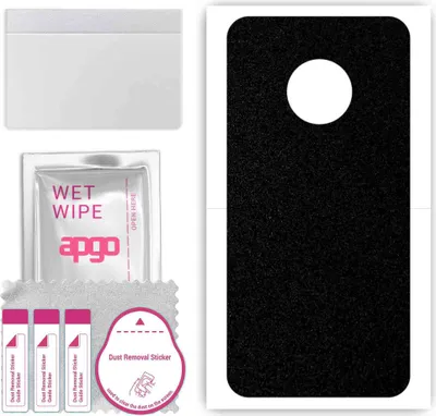 Produktbild von apgo Rückseite Schutzfolie, Skin, kompatibel mit Motorola Moto G5 Plus, Hinten Displayschutzfolie aus Vinylfolie, kratzfest, einfache Montage - Mattschwarz