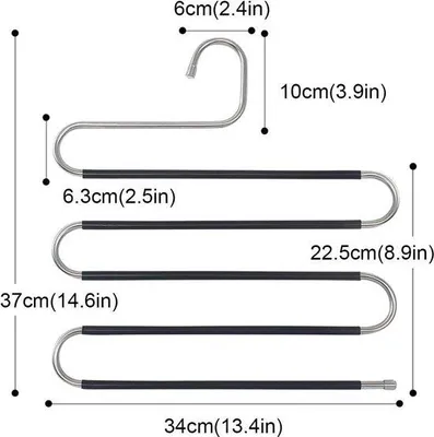 Image de Lot de 4 cintres, peu encombrants, antidérapants, pour pantalons et écharpes