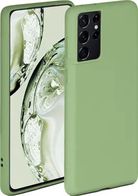 Produktbild von Soft-Case für Samsung Galaxy S21 Ultra, Farbe:Bambusgrün