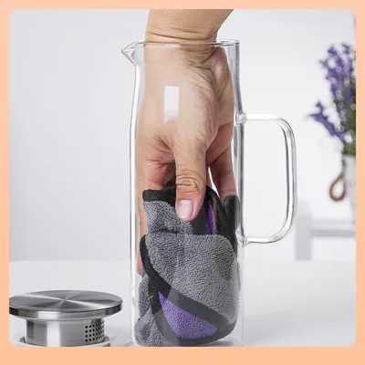 Produktbild von Glas Wasserkaraf - Hitzebeständig - 1000ml - Borosilikatglas