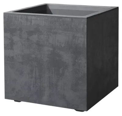 Zdjęcie produktu dla Doniczka Deroma Millenium plastikowa antracyt 39 x 39 cm