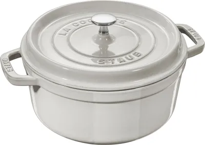 Produktbild von Staub Cocotte, 24 Cm Weisser Trüffel Rund Gusseisen Weisser Trüffel 285 Mmx260 Mmx120 Mm
