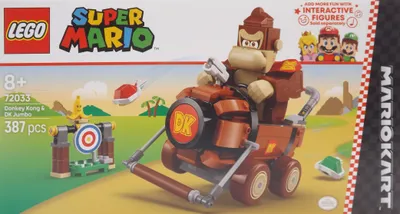 Image de LEGO Super Mario : Mario Kart - Donkey Kong & DK Jumbo, objet de collection Nintendo, bolide jouet constructible, cadeau d'anniversaire pour garçon, fille et gamer à partir de 8 ans, jouet voiture 72033