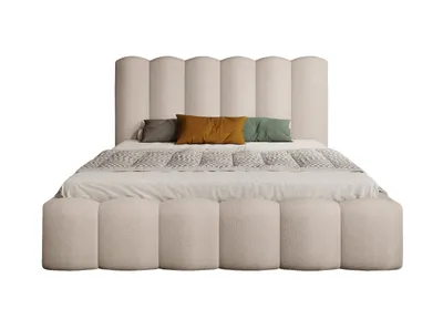 Produktbild von DomoHome Boxspringbett Schlafzimmerbett Ideal für Ihr Schlafzimmer | inkl. Bettkasten Größe: 218x225x114 cm, Modell: Mona V, Farbe: Beige