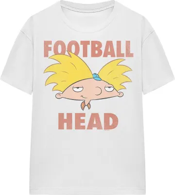 Produktbild von Hey Arnold! - "Football Head" T-Shirt für Herren/Damen Uni TV15755 (XXL) (Weiß)