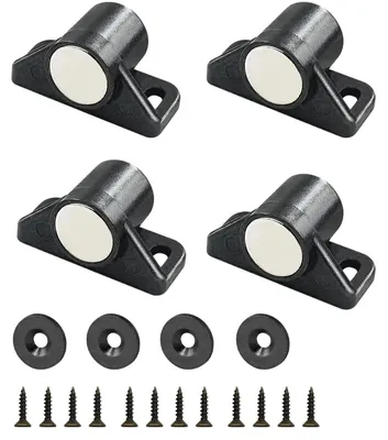 Magnetverschlüsse für Schränke, 4 Stück, Schwarz, 35x19mm