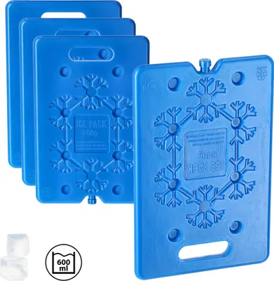 Produktbild von Kühlakku 600ml 4er Set 20x30cm Kühlelemente Coolpacks Kühltasche Kühlbox Kühlpack