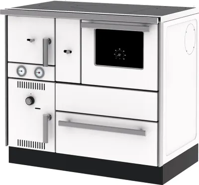 Obrázek produktu pro Krbová kamna (7,44 kW) + kotel (20,1 kW) Sannover 27 kW Bílá
