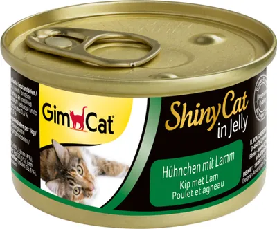 Produktbild von GimCat Dose ShinyCat Hühnchen mit Lamm Katzennassfutter 70 g - 24x70g