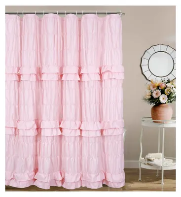 Produktbild von Duschvorhang mit Rüschen im Shabby-Chic-Stil, 183 x 183 cm