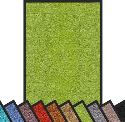 Produktbild von Floordirekt Schmutzfangmatte Rhine, Sauberlaufmatte rutschfest, waschbare Fußmatte Indoor Eingangsbereich, viele Größen & Farben - Grün, 90x120 cm