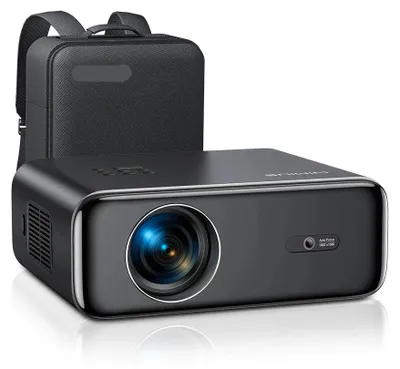 Imagen del producto de Proyector Beamer - Mini proyector - 4K - FHD 1080P - 26000 lúmenes - Enfoque automático, Wi-Fi 6 y Bluetooth
