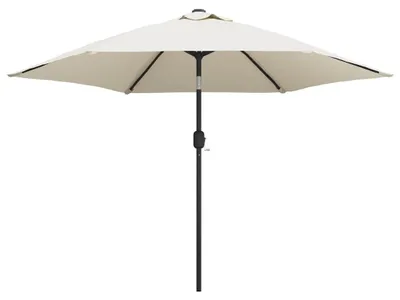 Image de vidaXL Parasol blanc sable 3 m mât acier