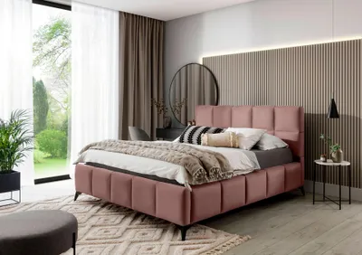 Obrázok produktu pre Čalúnená posteľ 140x200 MENVORA - ružová