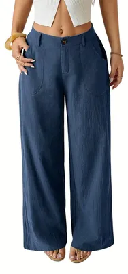 Produktbild von Currero Leinenhose Damen Marineblau XS