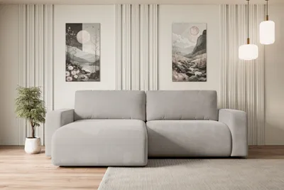 Produktbild von ALTDECOR Ecksofa mit Schlaffunktion und Bettkasten Corner Sofa Eckcouch Couch L-Form universal, links/rechts angeordnet Schlafcouch Ausziehbar Wohnlandschaft Schlafsofa KLEEA-L - 247x143x83cm Hellbraun