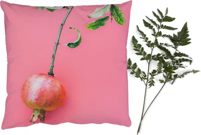 Produktbild von MuchoWow® Zierkissen Sofakissen Wohnzimmer Dekokissen 40x40 cm Pflanzen - Sommer - Rosa - Foto Kissen - Schlafzimmer Dekoration
