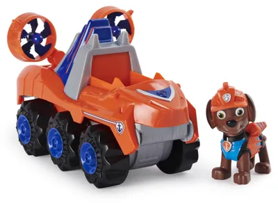 Image de Spin Master 31402 - Paw Patrol Dino Rescue Véhicule de base de Zuma avec mécanisme de rétraction